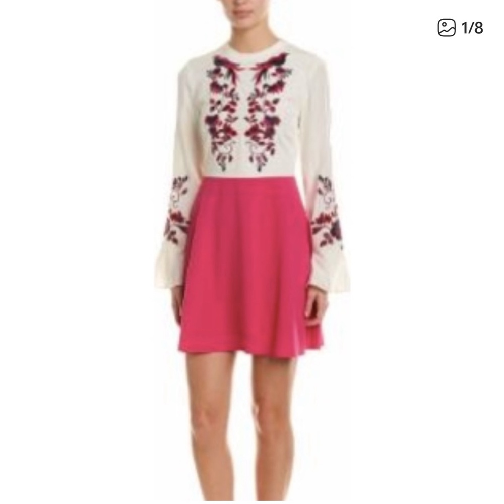 Tanya Taylor Silk A Line Dress
Embroidered 6 Pink